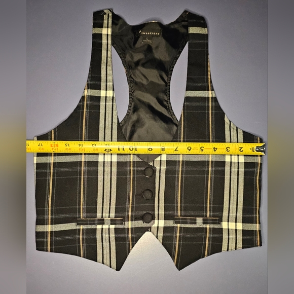 [FOREVER 21] Women's Plaid Vest - Large - Picture 9 of 9